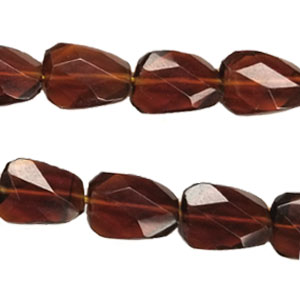 DARK TOPAZ QUARTZ FACETED WAVE LADDER 15X20MM